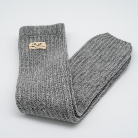 size M Gucci Knit Cashmere Leg Warmers Grey - Picture 1 of 8